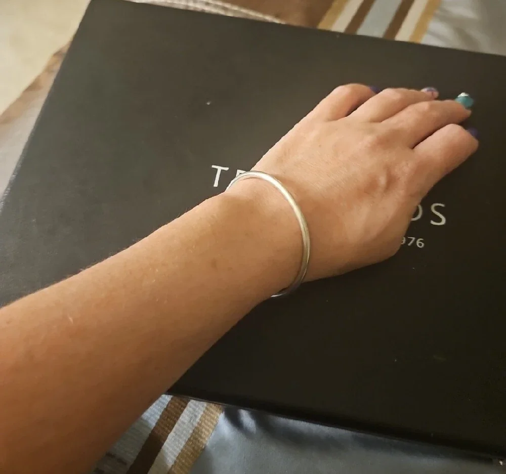 Trollbeads Silver Open Cuff bangle Bracelet XS